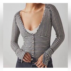 Intimately Free People By The Fire Long Sleeve Thermal Bodysuit